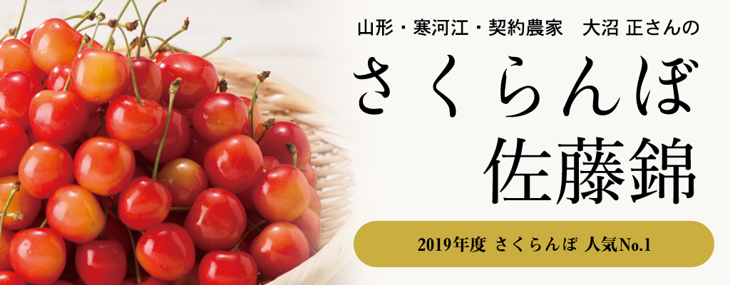 山形・寒河江・契約農家 大沼 正さんのさくらんぼ「佐藤錦」