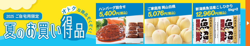 ご自宅用限定 夏のお買得品