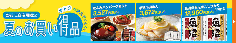 ご自宅用限定 夏のお買得品