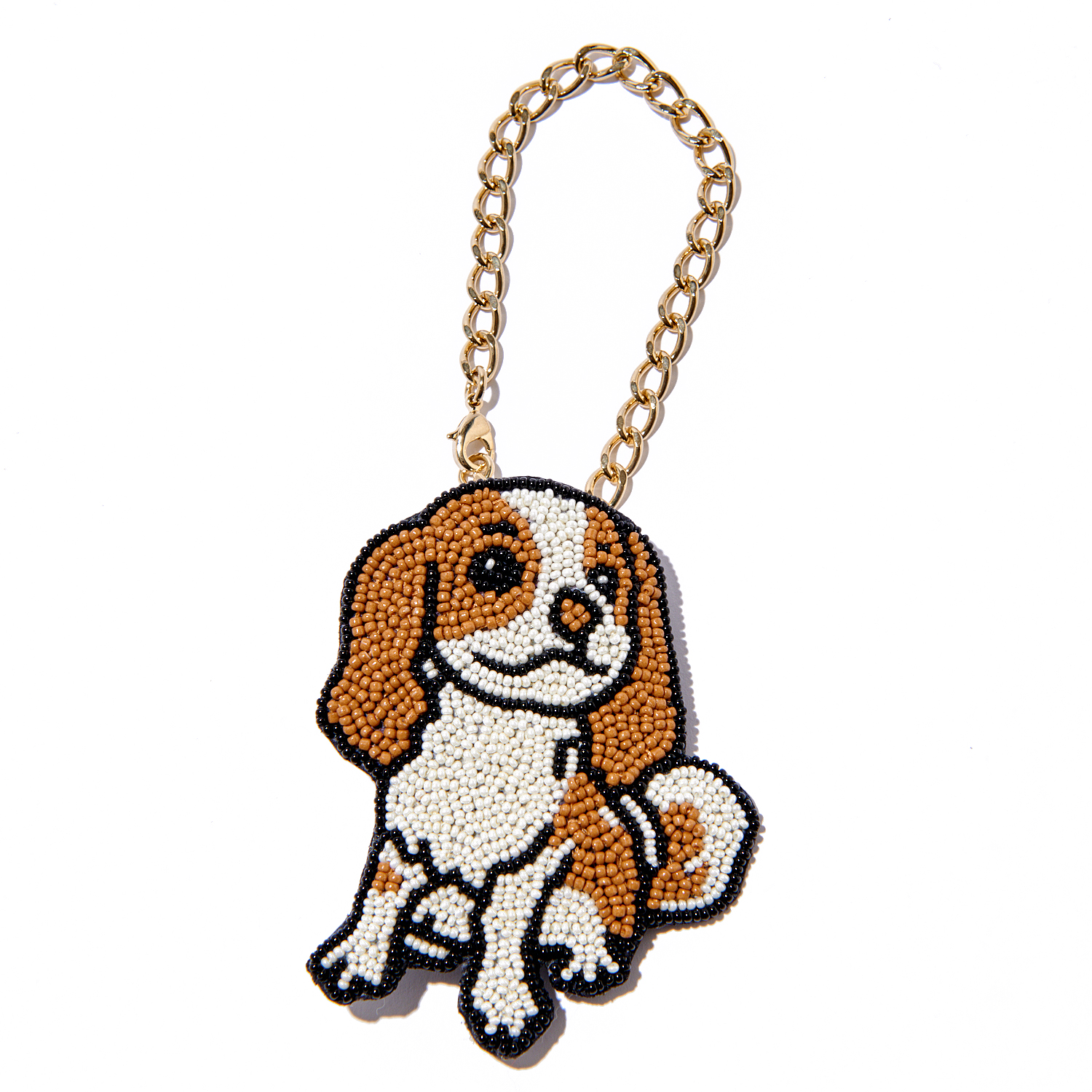 RUCHIA ルチア◇手刺繍ビーズチャーム ブローチ トイプードル 犬 - アクセサリー