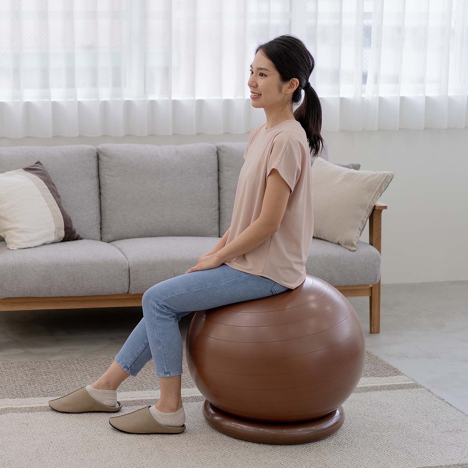 東急スポーツオアシス バランスボール55cm リング付き Pop Oasis2117 ギフト通販なら東急百貨店ネットショッピング