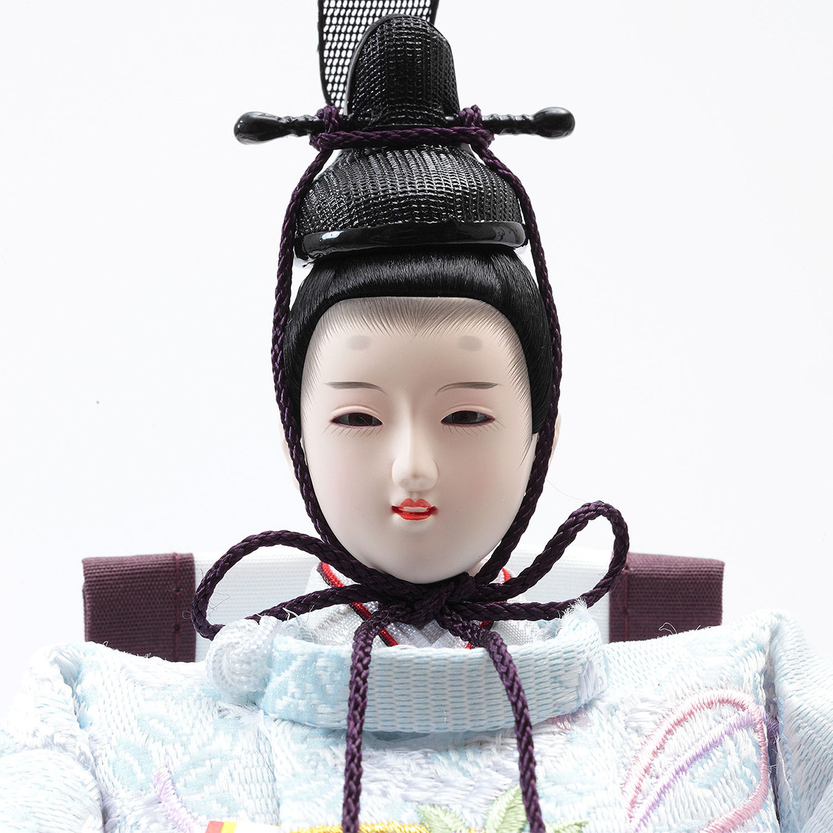 【182】雛人形 ５人飾り＊倉庫整理品＊ 雛人形【5】≪久月≫銘木シリーズ衣裳着収納五人飾り(26hina-40-05