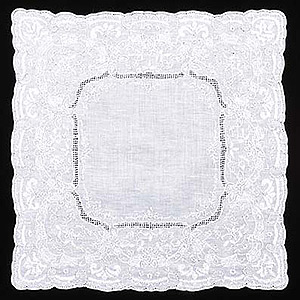 ≪SWATOW（スワトウ）≫刺繍ハンカチD2202（WH ホワイト）(40