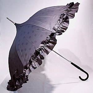 ≪モリーマレ≫Wレイヤード傘（ドットグレー）