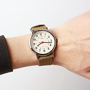 timex weekender olive