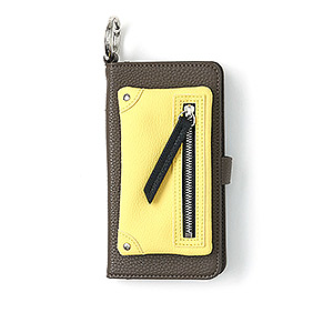 A SCENE B＆C Flip pocket case（イエロー）