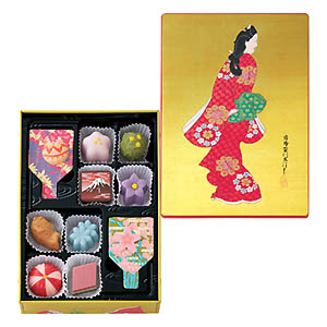 ≪ゴンチャロフ 甘味画廊（カンミガロウ） 「日本画」≫和菓子しょこらあわせ 着物