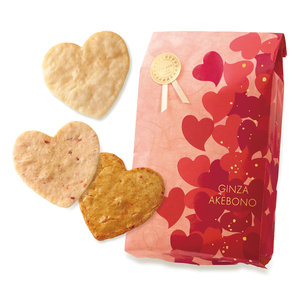 ≪銀座あけぼの≫ハートせんべい10枚入