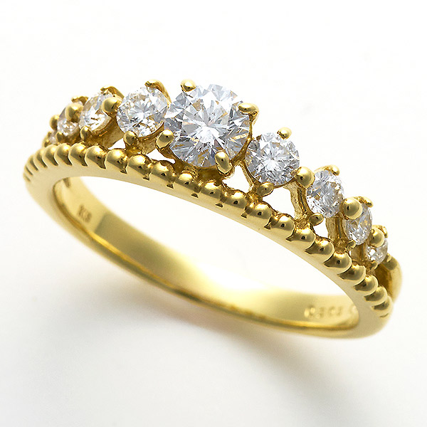 ≪ジュエリー臣プレミアム≫K18ダイヤモンドリング