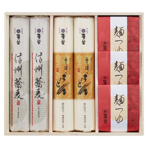 ≪麦坐（むぎくら）≫信州そば・国産原料仕込み手延べうどん詰合せ（MYA-25）