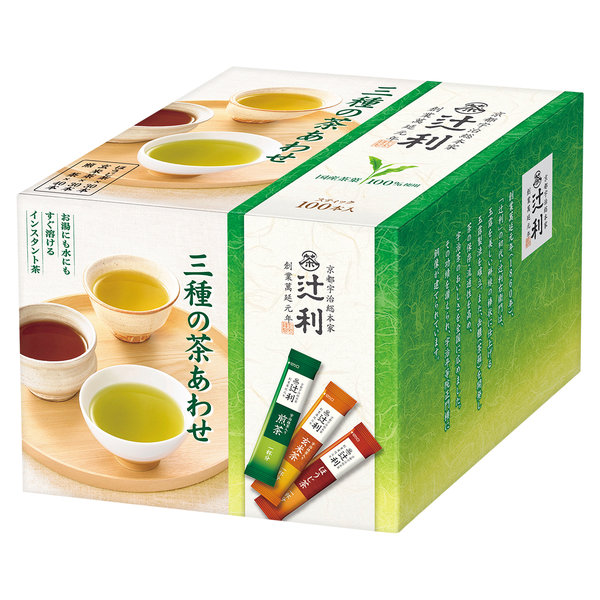 ≪辻利≫インスタント 三種の茶あわせ100P